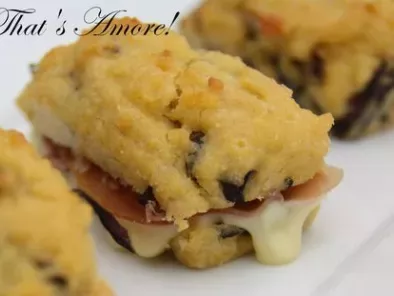 Mini cake à la polenta et Trévise - Piccoli cake di polenta e radicchio