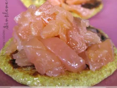 Mini crêpe Dukan habillée de saumon fumé