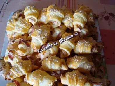 Mini croissants crevettes, ou anchois