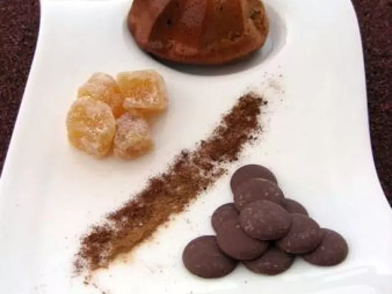 Moelleux Chocolat Praliné aux Pépites de Gingembre Confit