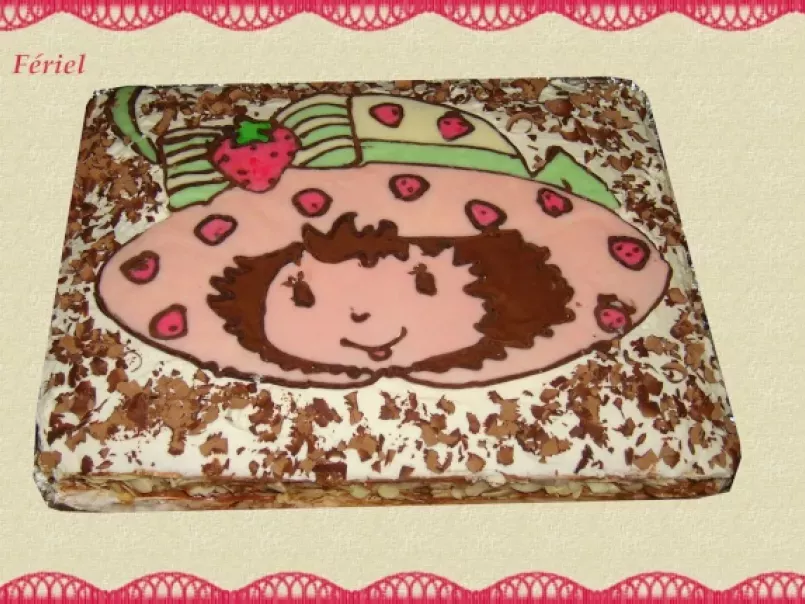 Mon Gâteau a la mousse au chocolat Charlotte aux fraises - photo 2