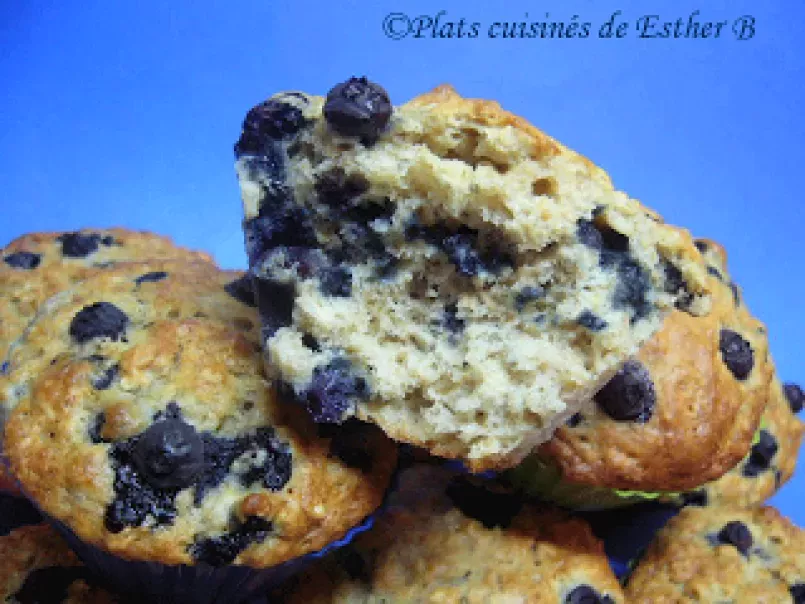 Muffins à l'avoine, bananes et bleuets - photo 2