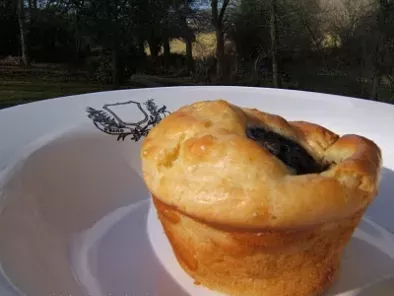 Muffins au boudin noir, pommes et mascarpone