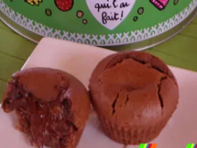 Muffins au chocolat et coeur fondant à la pralinoise
