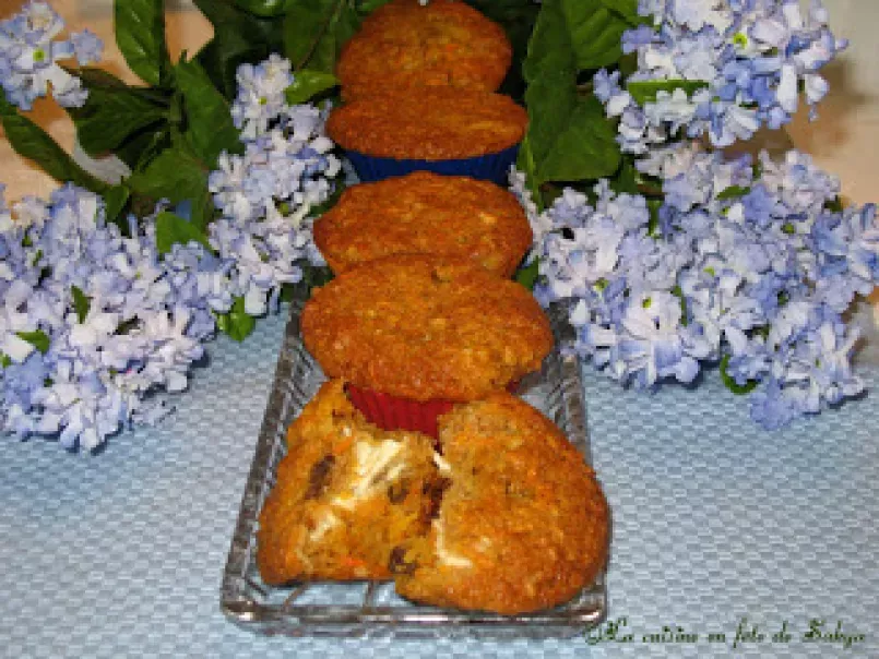 Muffins au Gruau, Carottes avec Fromage Mascarpone dans le centre, un Délice! - photo 2