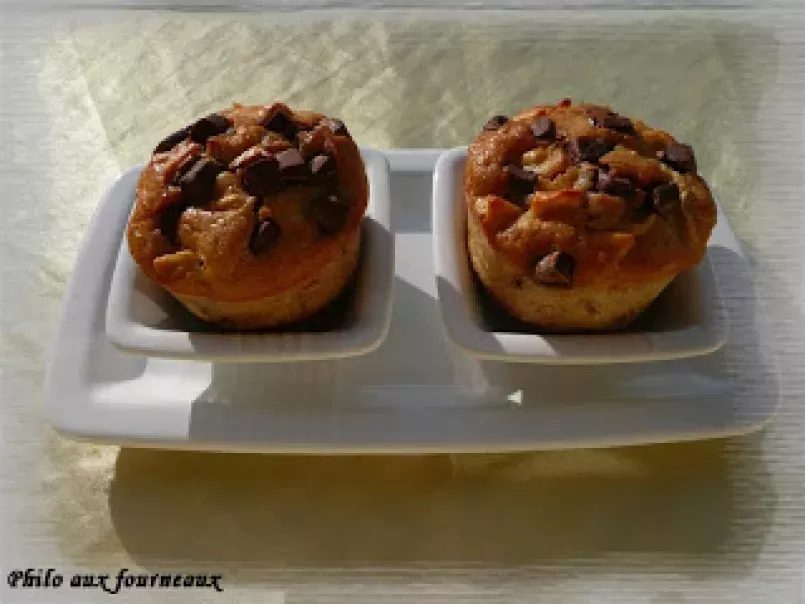 Muffins aux pommes et pepites de chocolats
