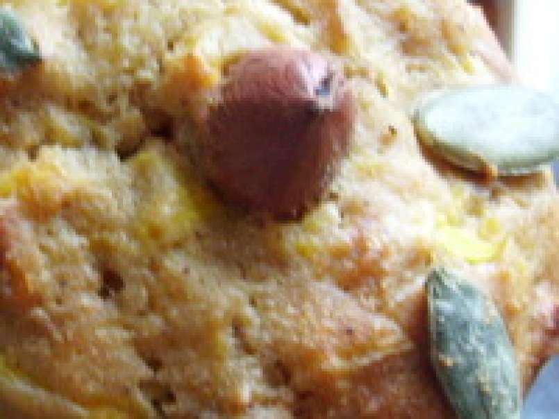 Muffins butternut, farine de châtaigne, noisettes et sirop d'agave