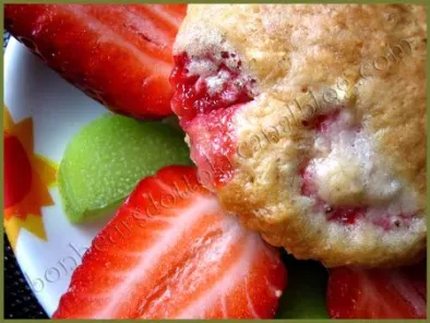 Muffins fraise rhubarbe
