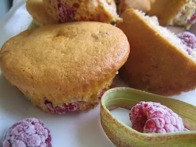 Muffins rhubarbe-framboises!!