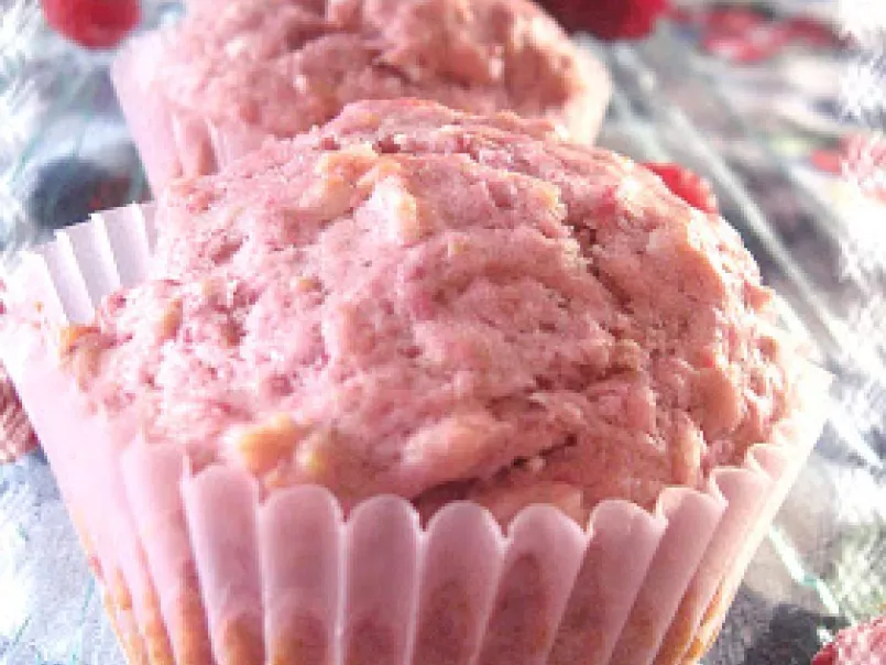 Muffins tout rose framboises et coco