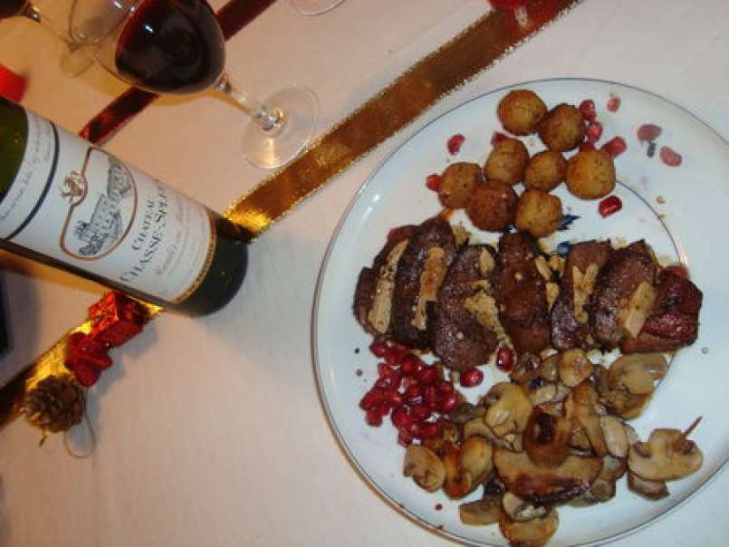 Notre plat de Noël : Magret de canard au foie gras, poêlée de champignons et grenade - photo 3
