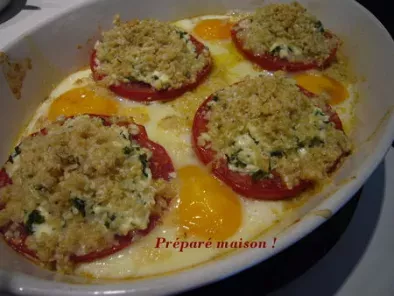 Oeufs au plat et tomates farcies au fromage frais - photo 2