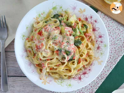 One pot pasta - Tagliatelles au saumon et brocolis - photo 3