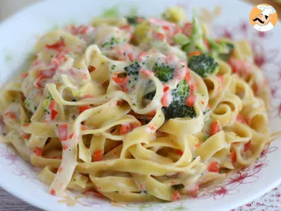 One pot pasta - Tagliatelles au saumon et brocolis - photo 4