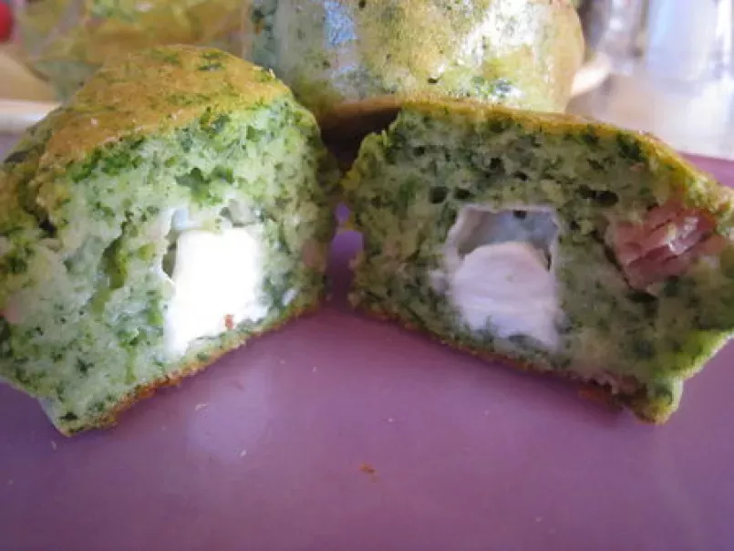 Petits cakes épinards, jambon, Kiri - photo 2