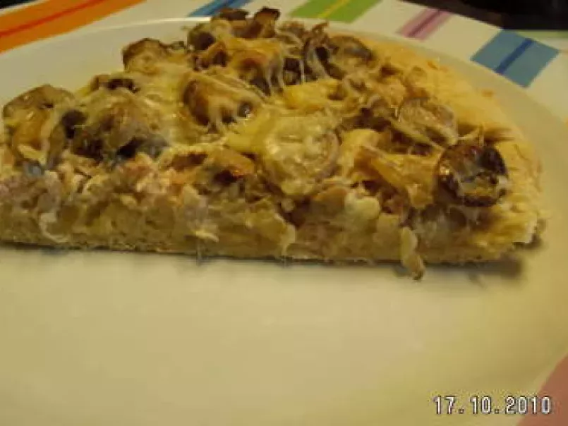 Pizza champignons / poulet (restes de poulet) - photo 2