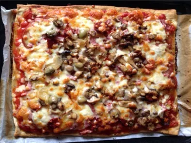 Pizza jambon, chorizo, champignons, fromage, tomate - photo 2
