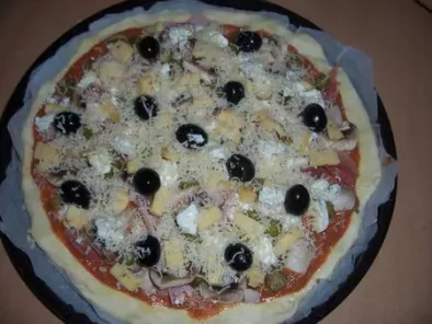 Pizza trois fromages aux olives - photo 3
