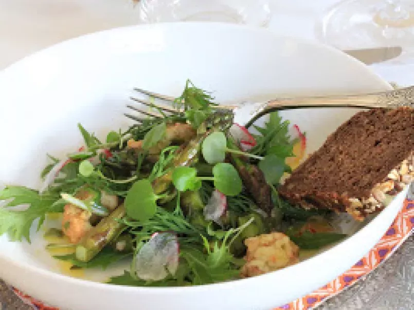 Poêlée de langoustines et asperges en salade - photo 2
