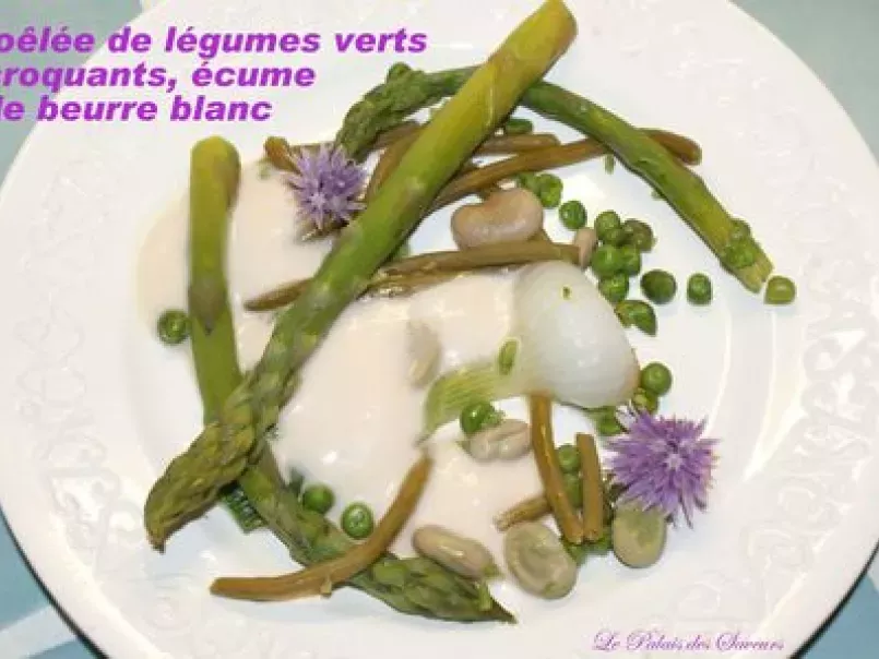 Poêlée de légumes verts croquants, écume de beurre blanc - photo 3