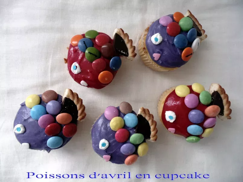 Poisson d'Avril en cupcake