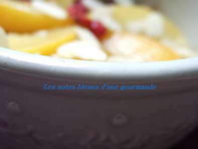 Porridge aux pêches, cranberries et amandes - photo 3