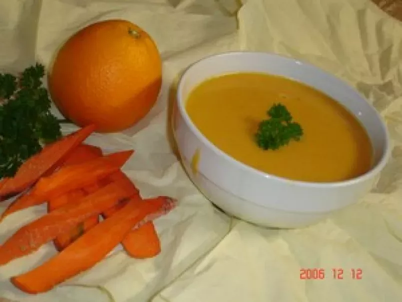 Potage aux carottes, patates douces et oranges - photo 2