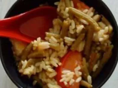 Poulet et son riz aux légumes au Wok