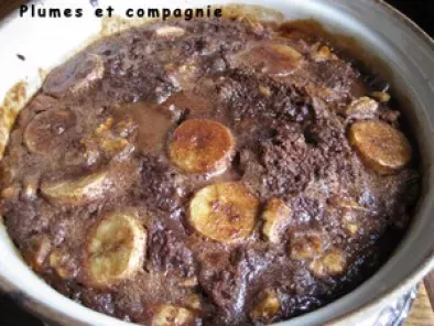 Pudding au chocolat, banane, noix et raisins secs - photo 2