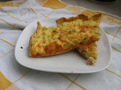 Quiche light courgette-curry