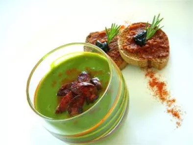 Quinzaine de la salade : Gaspacho de fèves et de laitue au cumin, lardons de chorizo - photo 2