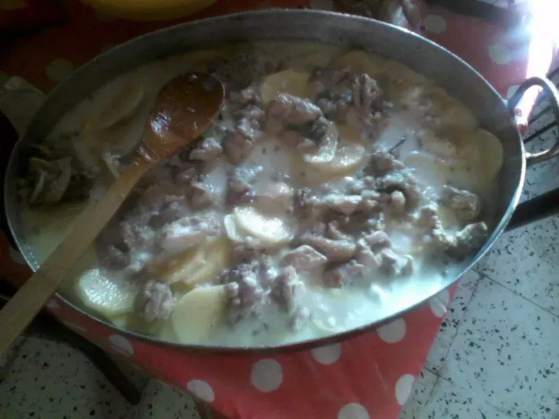 Recette Gratin de pomme de terre au poulet - yaourt nature - photo 3