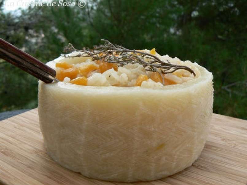 Risotto au potiron en timbale de fromage ou risotto - photo 2