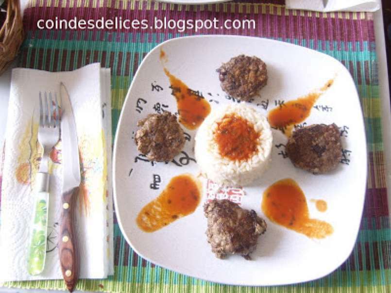 Riz Pilaf et ses boulettes de viande, sauce à la tomate - photo 3