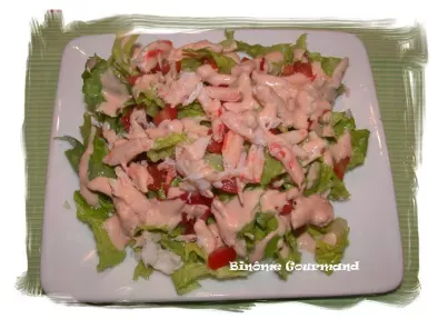 Salade au crabe, à la sauce rose - photo 2