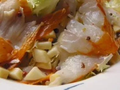 Salade au haddock mariné