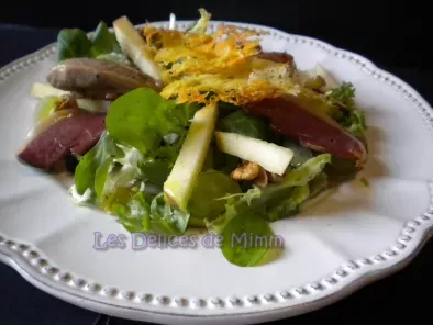 Salade automnale aux filets de caille, magret fumé et fruits de saison - photo 5
