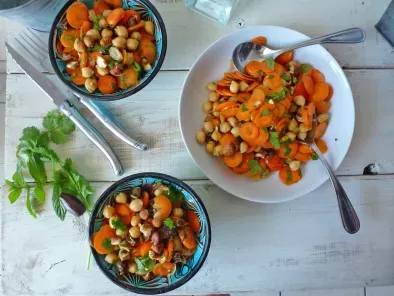 Salade croquante de carottes et pois chiche