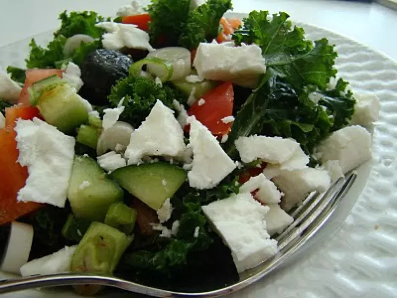 Salade de chou kale à la grecque