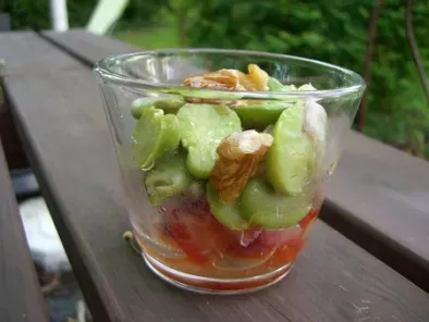 Salade de fèves aux noix