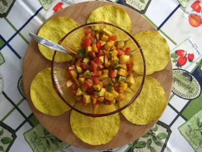 Salade de mangues et tomates du chef Gilles Hamel