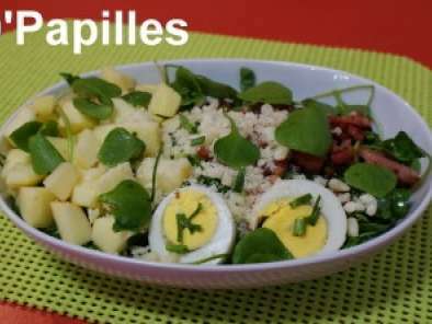 Salade de pourpier, épinard et pomme