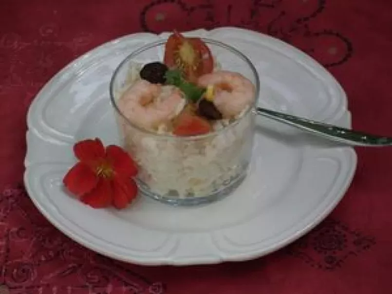 Salade de riz au crabe et à l'ananas