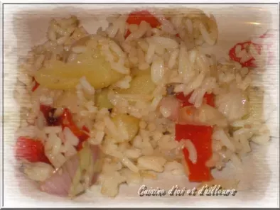 Salade de riz au sesame et sa vinaigrette aux noix