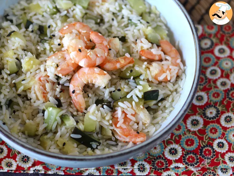 Salade de riz aux crevettes, courgettes et gingembre - photo 4