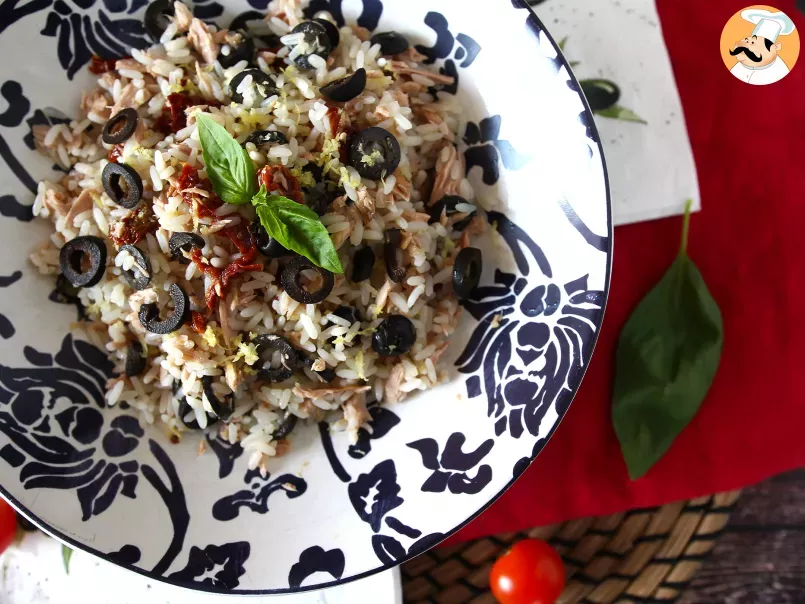 Salade de riz méditerranéenne: thon, olive, tomates séchées et citron - photo 3