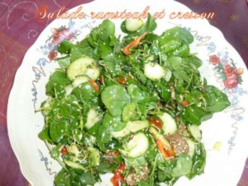 Salade énergisante aux boeuf et cresson
