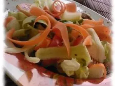Salade : méli mélo de tagliatelles de courgettes et carottes