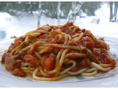 Sauce spaghetti au pepperoni