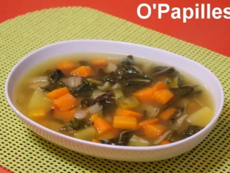 Soupe aux blettes, potiron, carottes et pommes de terre